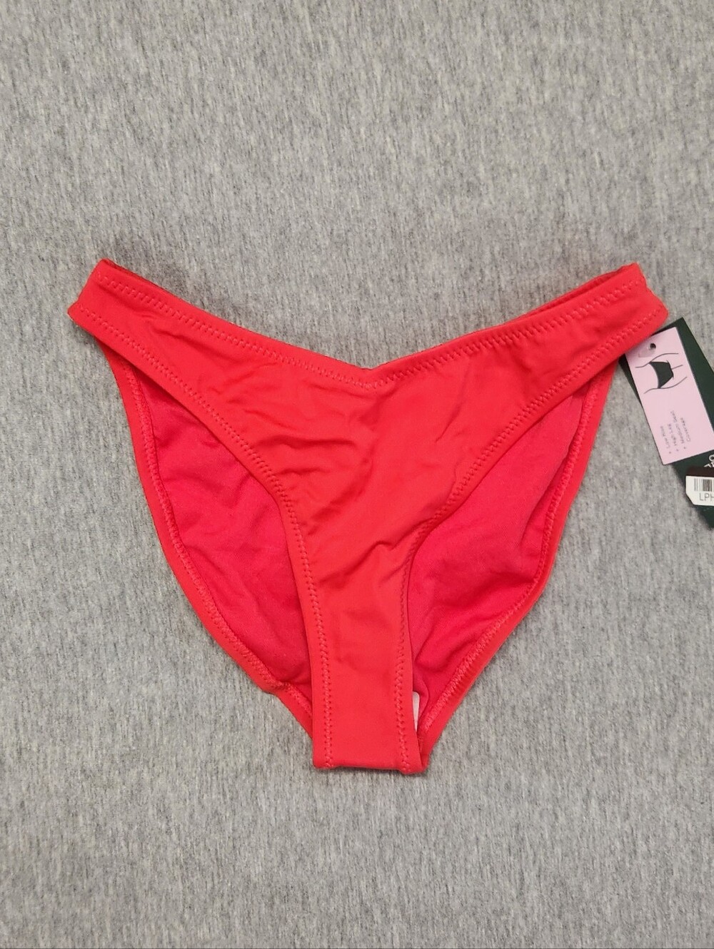 Wild Fable Women’s Low‑Rise Medium‑Coverage Extra‑High‑Leg Bikini Bottom – Red